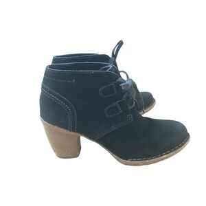 Clark's suede block-heel ankle boots, size 38/7.5